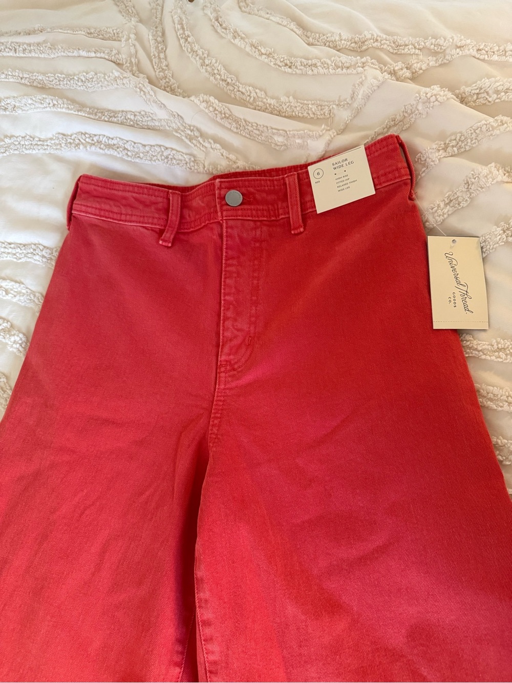 Universal Thread Red Wide-Leg High-Rise Jeans - Picture 3 of 7